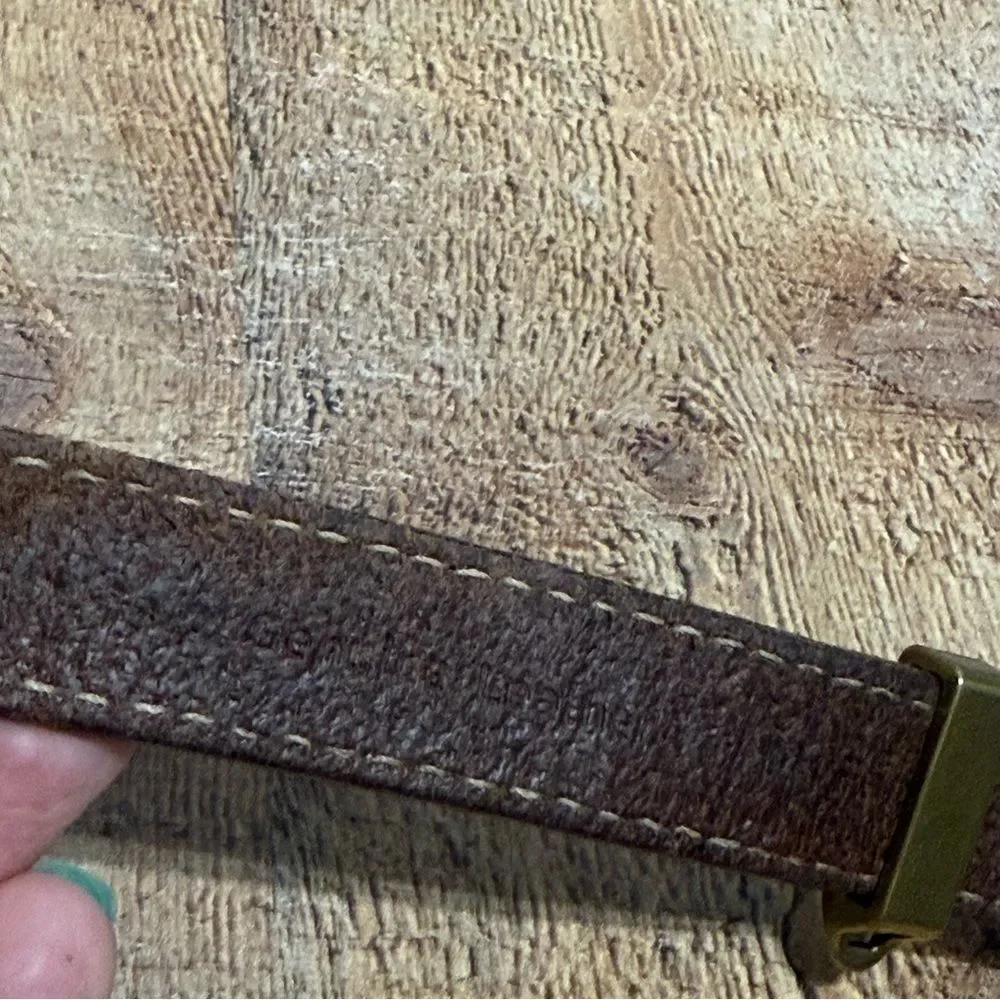 myfamily El Paso Genuine Embossed Italian Leather Dog Collar, Brown
